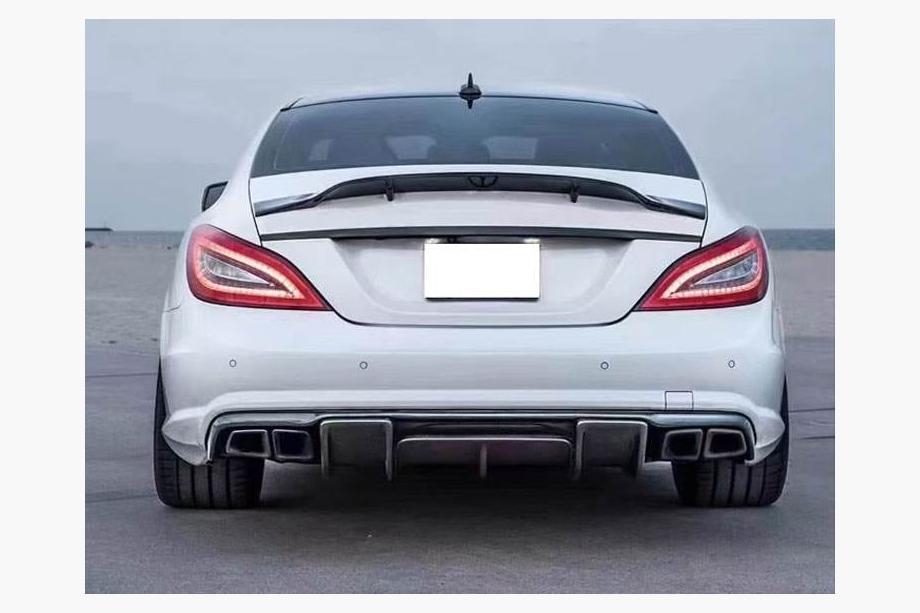 Mercedes CLS C218 2011–2018 Diffusor till bakre stötfångare (för AMG-Line/CLS63 AMG 2011-2014, kolfiber) Foto 2