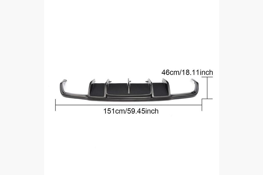 Mercedes CLS C218 2011–2018 Diffusor till bakre stötfångare (för AMG-Line/CLS63 AMG 2011-2014, kolfiber) Foto 6