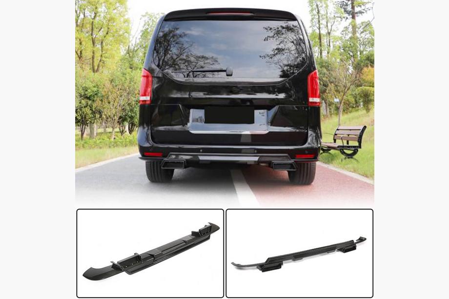 Mercedes Vito/V-klass W447 2014– Bakre stötfångardiffusor V1 (för V-Class 2014-2019, kolfiber) Image