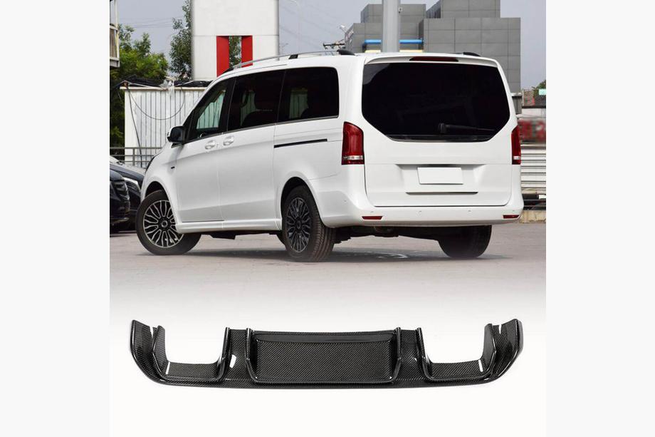Mercedes Vito/V-klass W447 2014– Bakre stötfångardiffusor V2 (för V-Class 2014-2019, kolfiber) Image