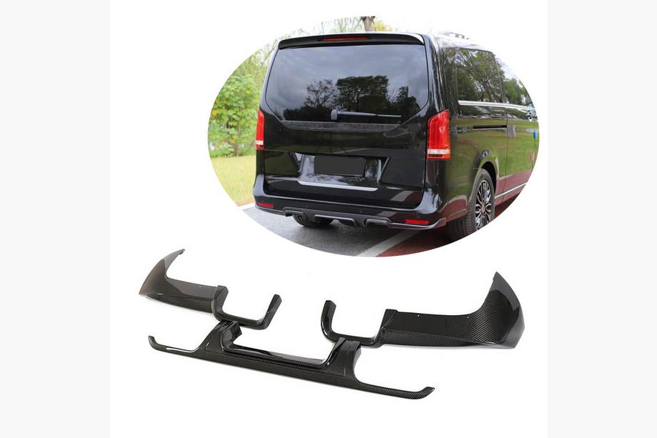 Mercedes Vito/V-klass W447 2014– Bakre stötfångardiffusor V3 (för V-Class 2014-2019, kolfiber) Image