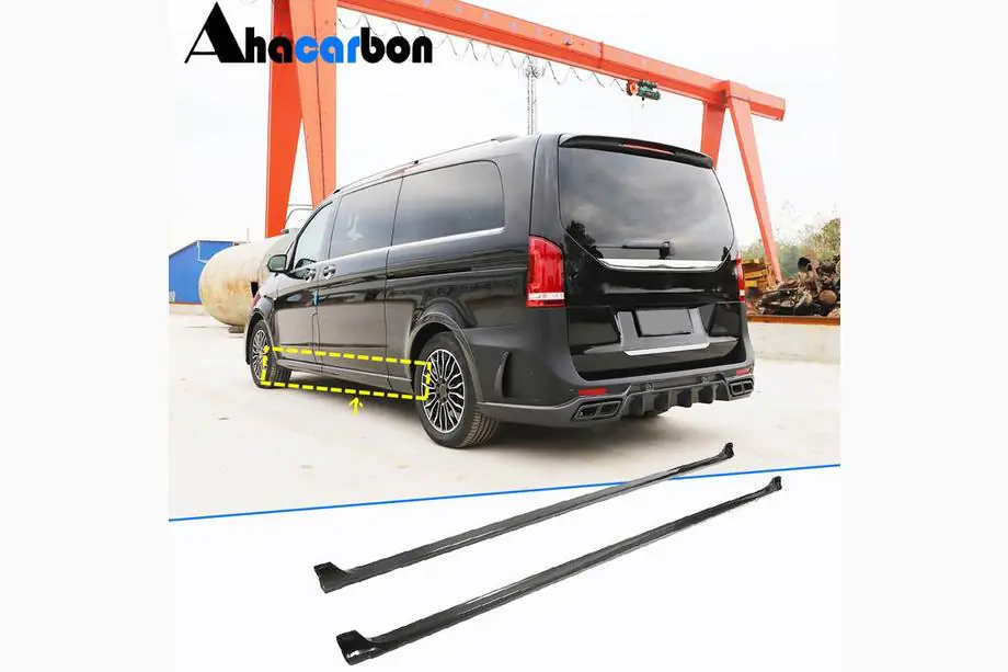 Mercedes Vito/V-klass W447 2014– Sidokjolar (lång hjulbas, kolfiber) Image