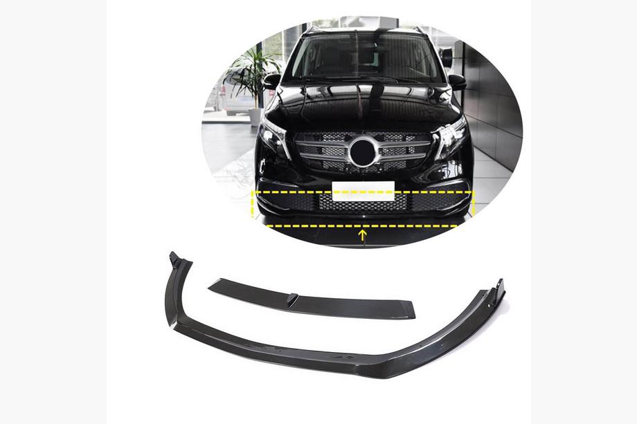 Mercedes Vito/V-klass W447 2014– Frontläpp till stötfångare (2020+, torr kolfiber) Image