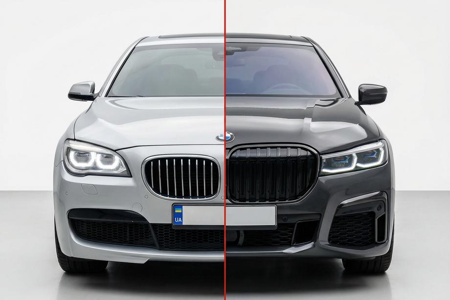 BMW 7-serien F01/F02 2008–2015 Facelift-kit för G12 M760 (utan byte av bagagelucka och bakskärmar) Foto 1