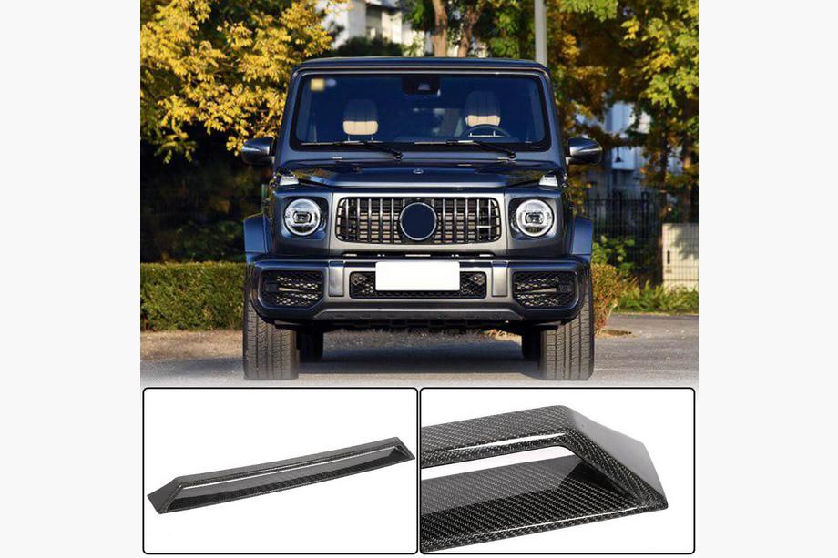 Mercedes G-Class W463 2018–2024 Frontläpp till främre stötfångaren V2 (för G63 AMG, torr kolfiber) Image