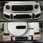 Mercedes G-Class W463 2018–2024 Set stötfångarlistor för fram- och bakstötfångare (för G63 AMG, Dry Carbon) foto 5