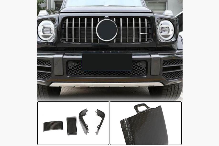Mercedes G-Class W463 2018–2024 Set stötfångarlistor för fram- och bakstötfångare (för G63 AMG, Dry Carbon) Image