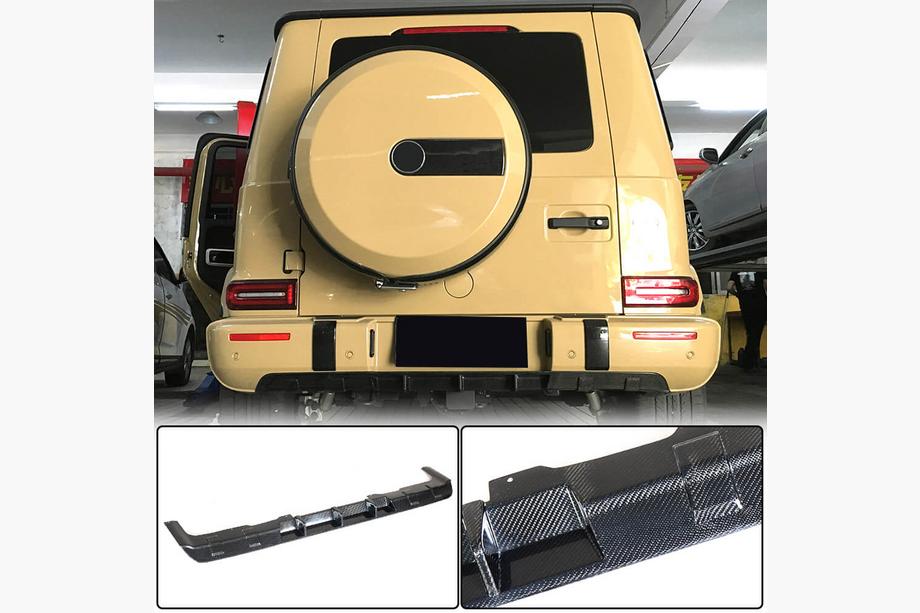 Mercedes G-Class W463 2018–2024 Bakre stötfångardiffuser V1 (för G63 AMG, kolfiber) Image
