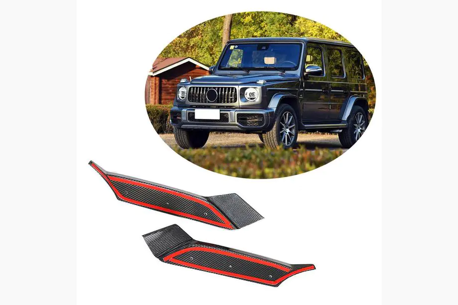 Mercedes G-Class W463 2018–2024 Flap-tillägg till främre stötfångare (för G63 AMG 2019-2021, kolfiber) Image