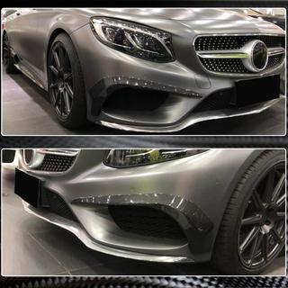 Inlägg till främre stötfångare (för AMG-Line 2015-2018, kolfiber) foto 4