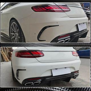 Bakre stötfångarskydd (för AMG / AMG-Line, kolfiber) foto 4