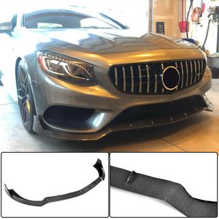 Frontläpp V2 till främre stötfångaren (för AMG-Line 2015-2018, kolfiber) foto 2