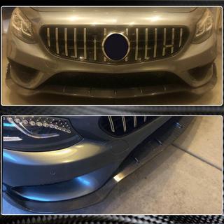 Frontläpp till främre stötfångaren Lip V3 (för AMG-Line 2015-2018, kolfiber) foto 4