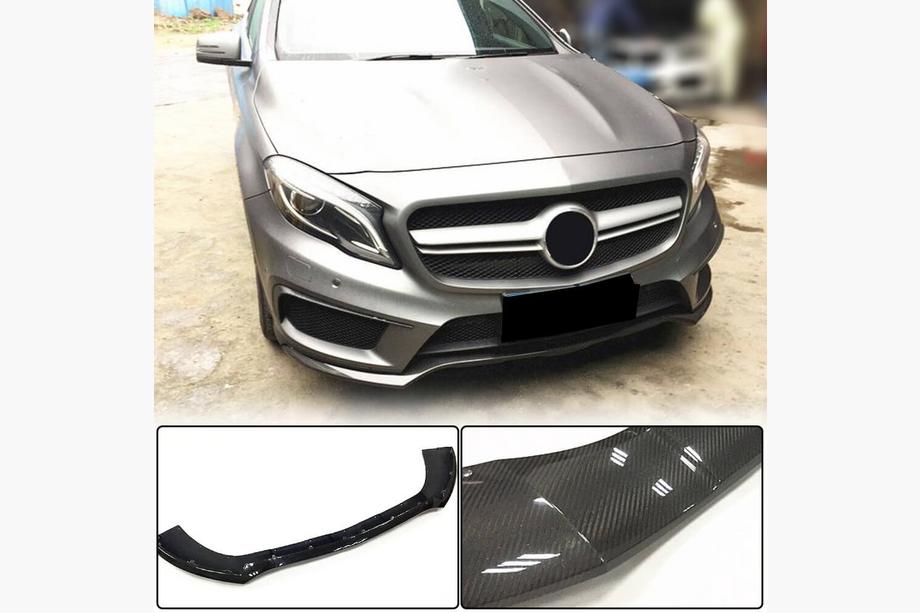 Mercedes GLA X156 2014–2019 Frontläpp till främre stötfångaren Lip (för GLA45 AMG 2013-2016, kolfiber) Image