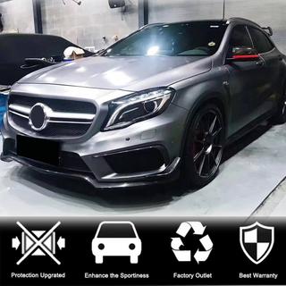Kolfiber splitters för främre stötfångare (för GLA45 AMG 2013-2016) foto 2
