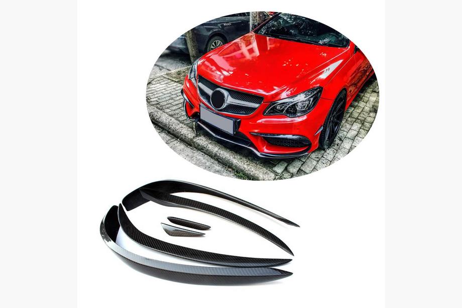 Mercedes E-klass Coupé C207 2010–2017 Kolfibertillägg till främre stötfångare (för AMG-Line 2014-2016) Image