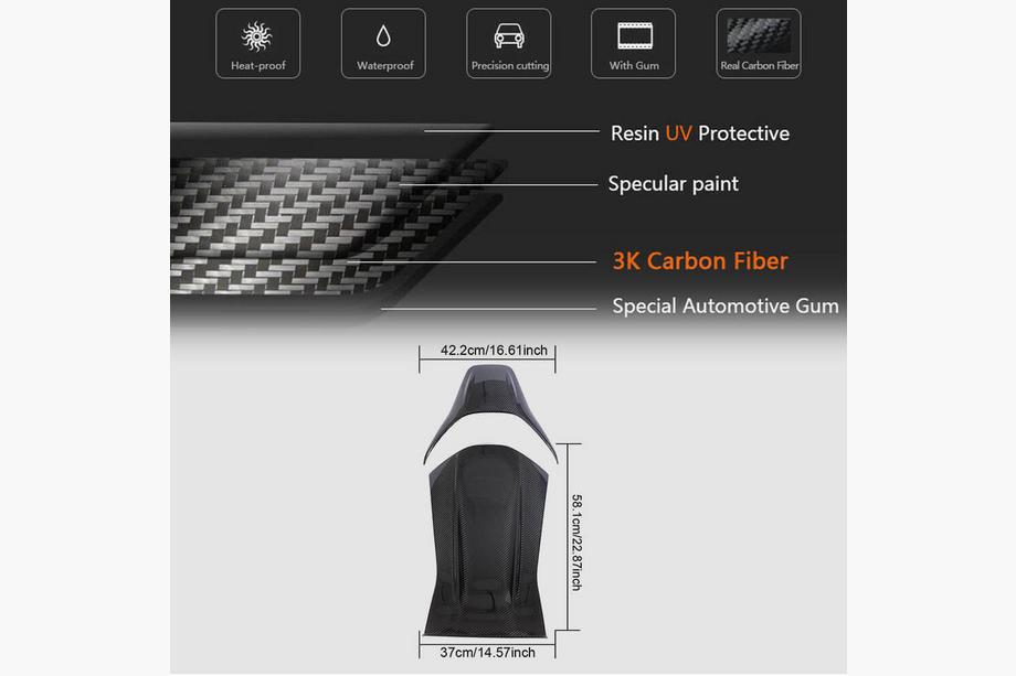 Mercedes A-class W176 2012–2018 Sätespaneler (Dry carbon) Foto 7