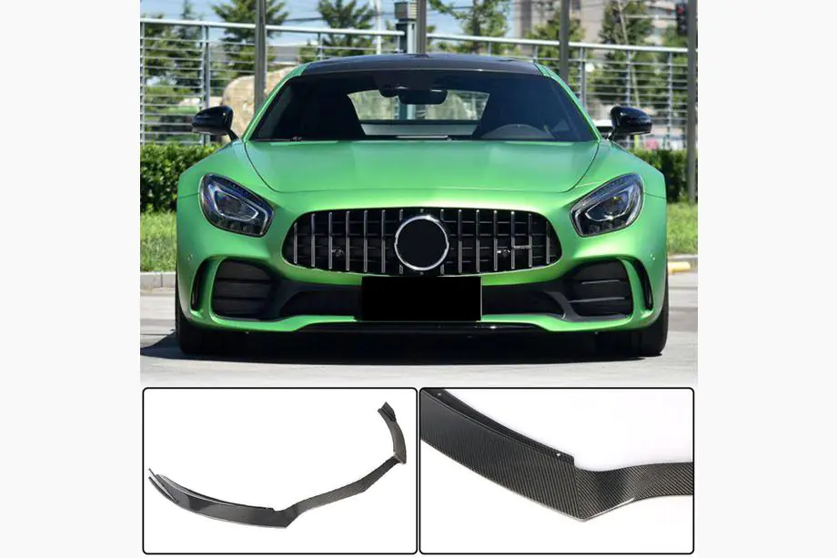 Mercedes AMG GT C190/R190 2014–2022 Frontläpp Lip (för GT R 2016-2019, kolfiber) Image