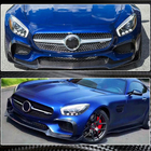 Mercedes AMG GT C190/R190 2014–2022 Frontläpp Lip till stötfångare (för 2015-2017, kolfiber) foto 3