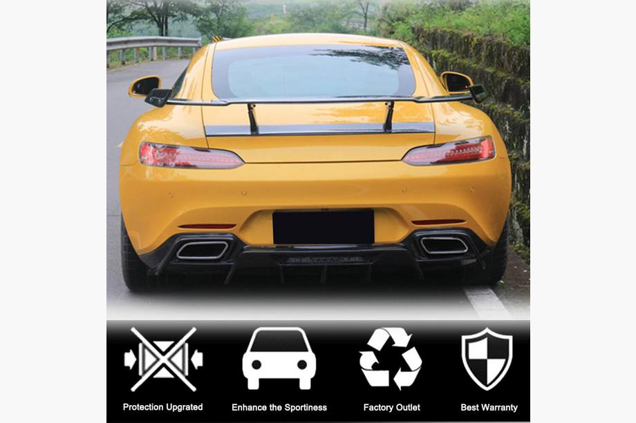 Mercedes AMG GT C190/R190 2014–2022 Bakre stötfångardiffusor (för 2015-2017, kolfiber) Foto 2