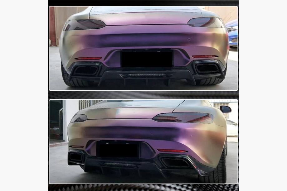 Mercedes AMG GT C190/R190 2014–2022 Bakre stötfångardiffusor (för 2015-2017, kolfiber) Foto 4