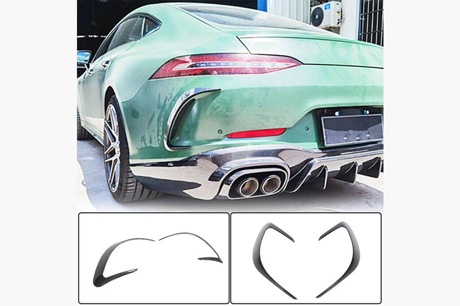 Mercedes AMG GT 4 X290 2018– Bakre stötfångarinsatser V2 (för GT63 2018-2022, kolfiber) Image
