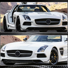 Mercedes SLS C197 2010–2014 Främre stötfångarflaps Flap V1 (kolfiber) foto 5