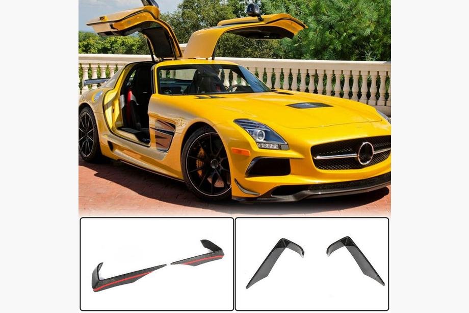 Mercedes SLS C197 2010–2014 Flap V2 frontstötfångarflaps (kolfiber) Image