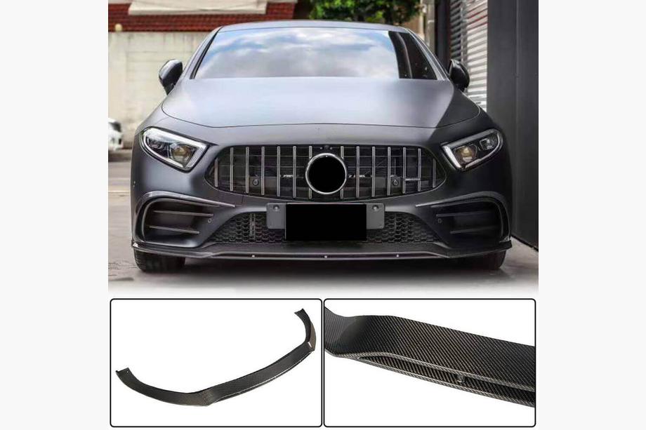 Mercedes CLS C257 2018– Frontläpp till främre stötfångare Lip (för AMG/AMG-Line 2018-2020, kolfiber) Image