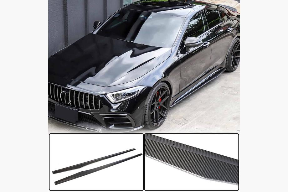 Mercedes CLS C257 2018– Sidokjolar V1 (för AMG/AMG-Line 2018-2020, kolfiber) Image