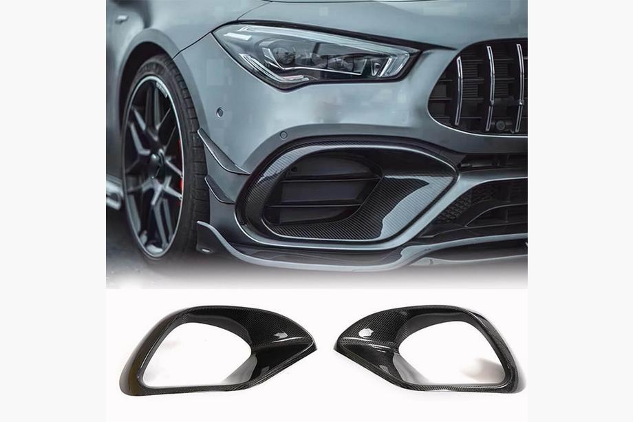 Mercedes CLA C118 2019– Kolfiber tilläggsdelar till främre stötfångare (för CLA45 AMG SD, Carbon) Image
