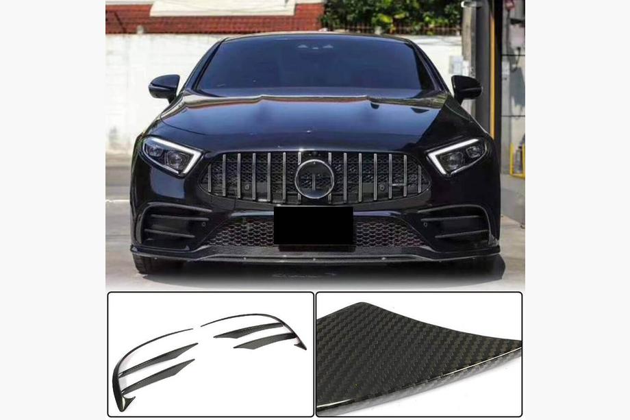 Mercedes CLS C257 2018– Frontstötfångarlister (för AMG-Line 2018-2020, kolfiber) Image