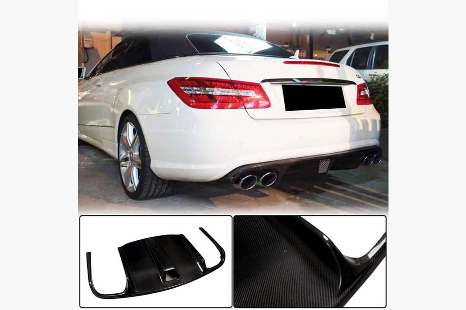 Mercedes E-klass Coupé C207 2010–2017 Diffuser till bakre stötfångare (för E63 AMG 2009-2013, kolfiber) Image
