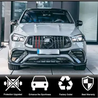 Insatser till främre stötfångare (för GLE 350/GLE450/GLE63 2019-2023, kolfiber) foto 2