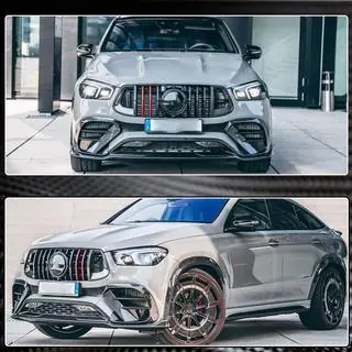 Insatser till främre stötfångare (för GLE 350/GLE450/GLE63 2019-2023, kolfiber) foto 3
