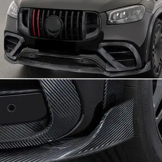 Frontläpp i kolfiber till främre stötfångare (GLE63 AMG) foto 3