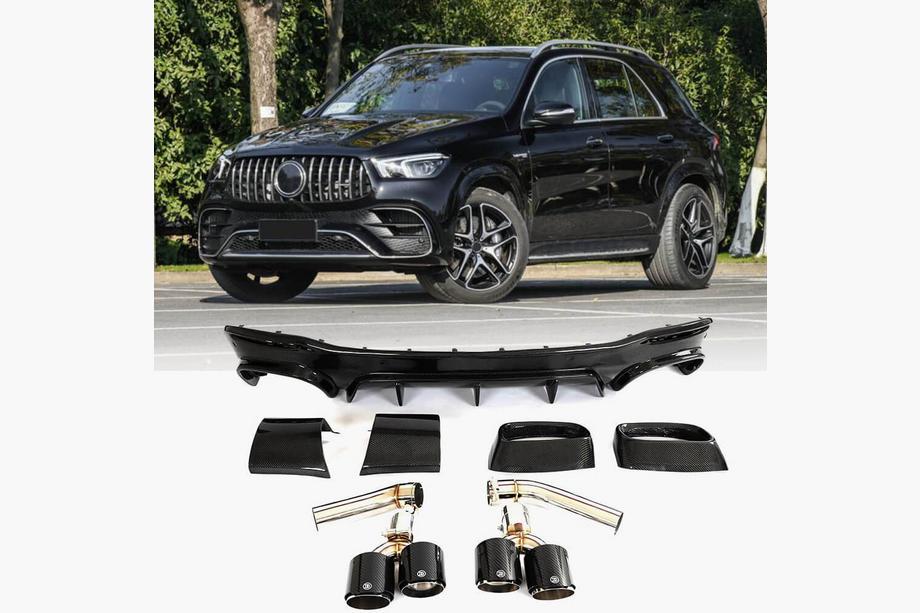 Mercedes GLE W167 2018– Bakre diffuser med avgasändrör till GLE63 Carbon (2018-2026) Image