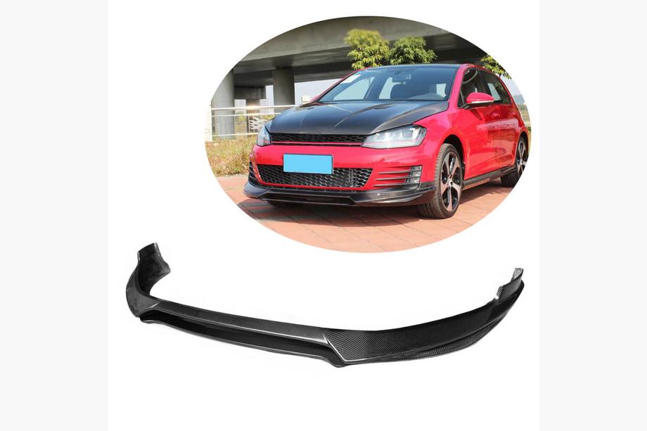Volkswagen Golf 7/E-Golf 2012–2020 Frontläpp till stötfångare Lip V1 (för GTI HB 2012-2017, kolfiber) Image