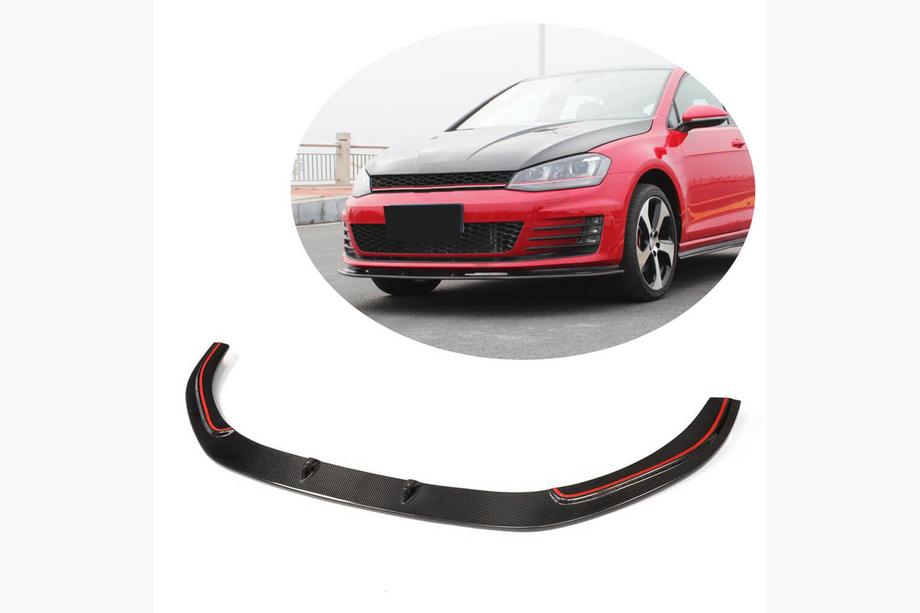 Volkswagen Golf 7/E-Golf 2012–2020 Frontläpp Lip V2 till främre stötfångare (för GTI HB 2012-2017, kolfiber) Image