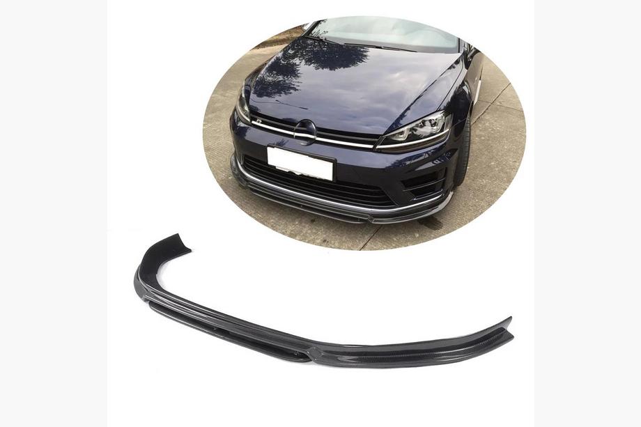 Volkswagen Golf 7/E-Golf 2012–2020 Frontläpp till främre stötfångare Lip (för R/R-Line 2012-2017, kolfiber) Image