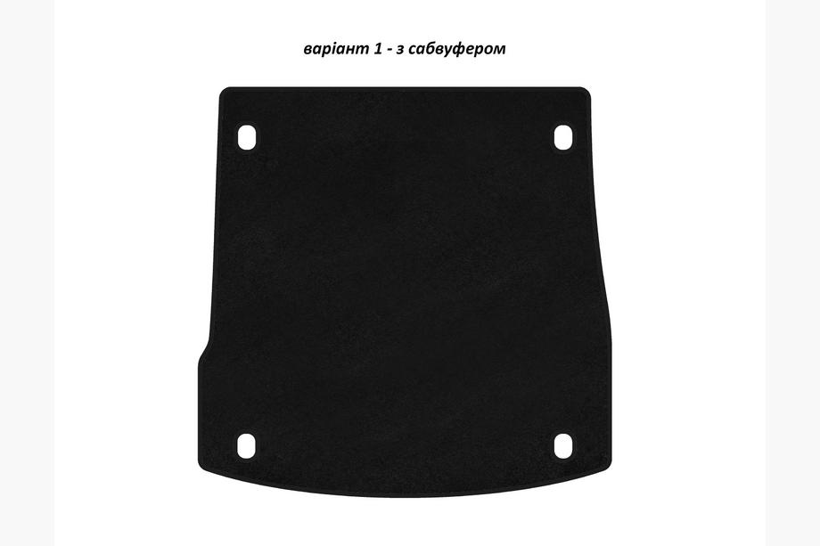 Alfa Romeo Stelvio 2016– Textil bagagerumsmatta Premium V-1 (med subwoofer, svart) Image