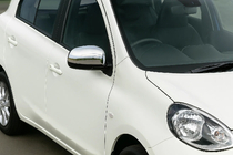 Nissan Micra K13 2011–2016 Spegelkåpor (2 st, rostfritt stål) foto 1