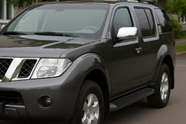 Nissan Pathfinder R51 2005–2014 Spegelskal (2 st, rostfritt stål) foto 1