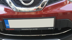Nissan Qashqai 2014–2021 Frontstötfångarskydd i rostfritt stål (2014-2017) foto 5