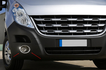 Nissan NV400 2010–2024 Kromlister till dimljus (2 st, rostfritt stål) foto 1