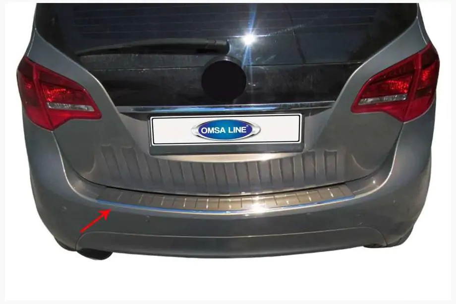Opel Meriva 2010–2017 Bakre stötfångarskydd OmsaLine (rostfritt) Image