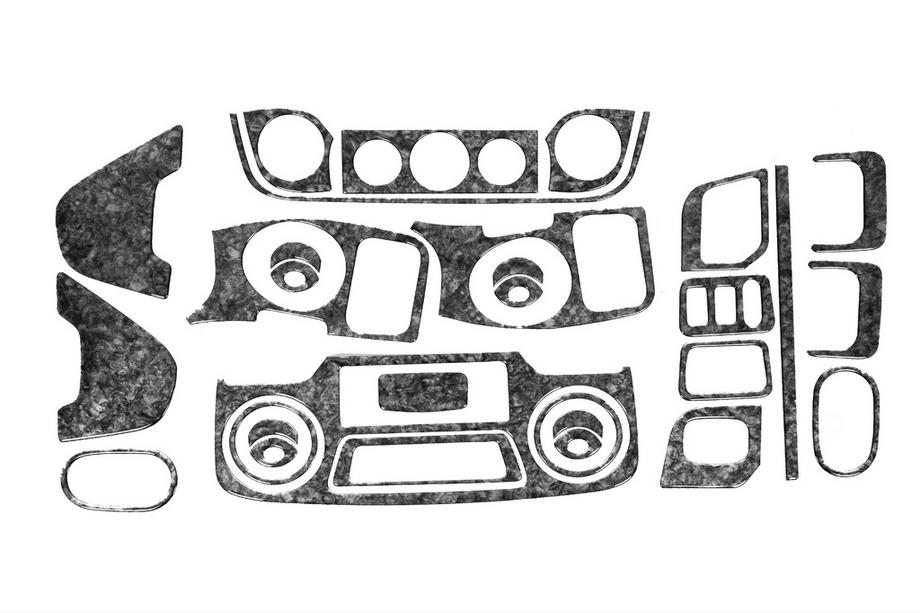 Opel Movano 2010–2021 Panelinlägg till instrumentpanel (stor sats) pianosvart Foto 3