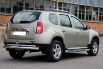 Renault Duster 2008–2017 Rak bakre skyddsbåge (rostfritt stål) foto 2
