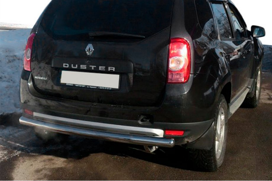 Dacia Duster 2008–2018 Rak bakre skyddsbåge (rostfritt stål) Image