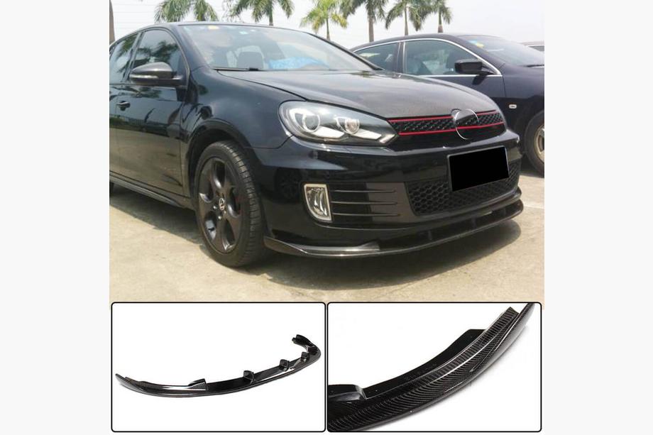 Volkswagen Golf 6 2008–2014 Frontspoilerläpp Lip V2 (för GTI HB 2010-2013, kolfiber) Image